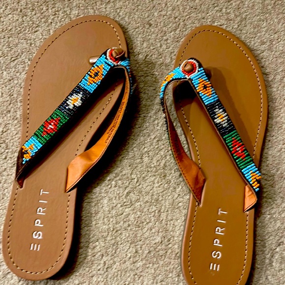 Esprit beaded sandals. Great condition. Size 8 - Picture 1 of 4